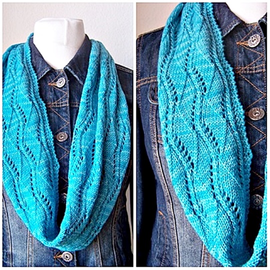 Strickanleitung Loop – eleganter Frühlingsschal mit Wellenmuster