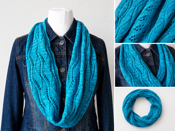 Strickanleitung Loop – eleganter Frühlingsschal mit Wellenmuster