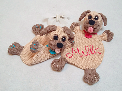 Häkelanleitung Schmusetuch Hund Milla