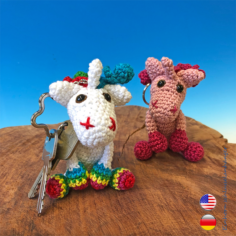 Häkelanleitung Mini Einhorn Schlüsselanhänger - Bild 2