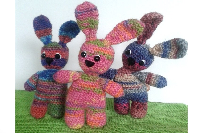 Tutorial Crochet Rabbit from Remains of Wool