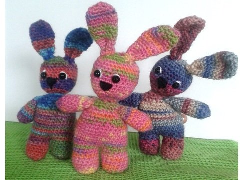 ❤ Kleine Hasen ❤ aus Wollresten Häkelanleitung