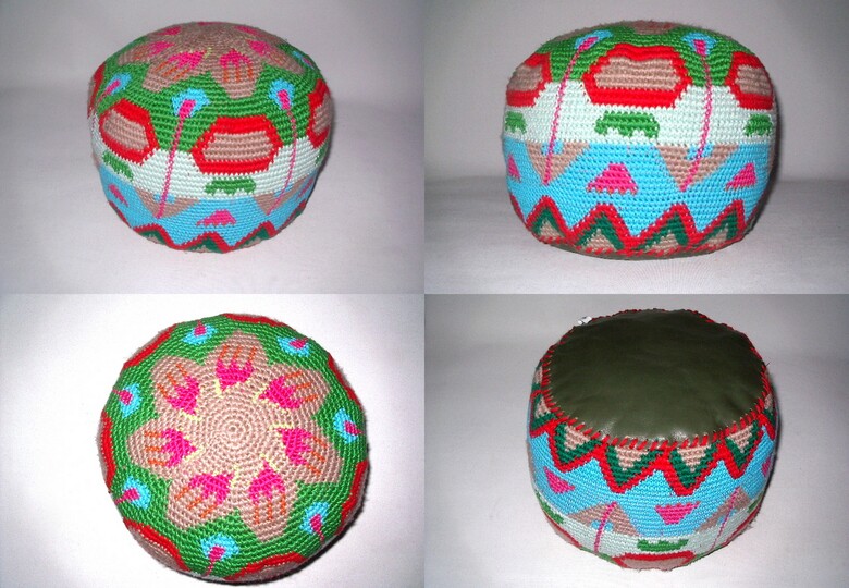 Häkelanleitung Bodenkissen Yogakissen Meditationskissen "Colour Pops"