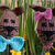Oster-Blumensticker Herr und Frau Hase