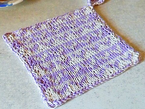 Strickmuster Topflappen / Spültuch in Doubleface "The Way to a Heart"