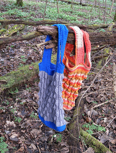 Market bag knitting Pattern "Onions and Garlic and more"