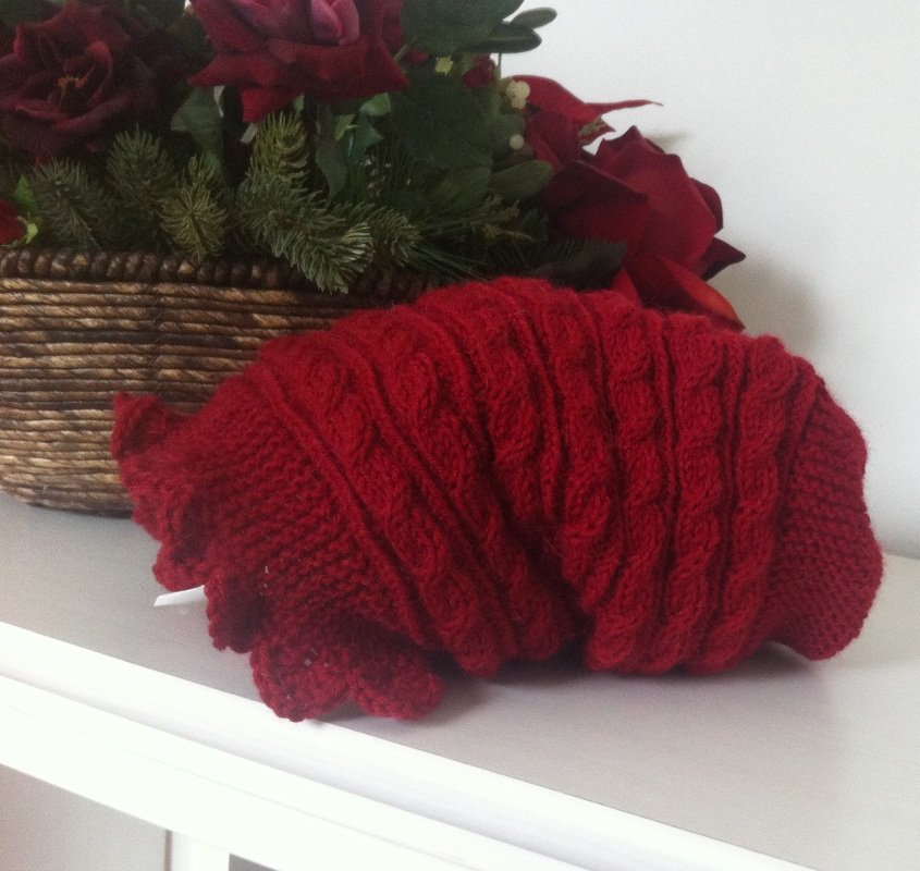 Sarah - Mütze Beanie Mädchen Zopfmuster mit Häkelkante - Strickanleitung