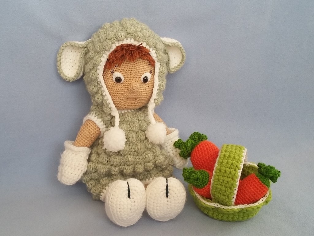 Häkelanleitung Puppe, Leopold Lämmchen