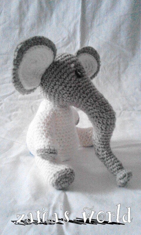 Häkelanleitung Elefant - mit individuellem Rüssel