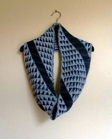 Double knitting Cowl pattern "Aix"