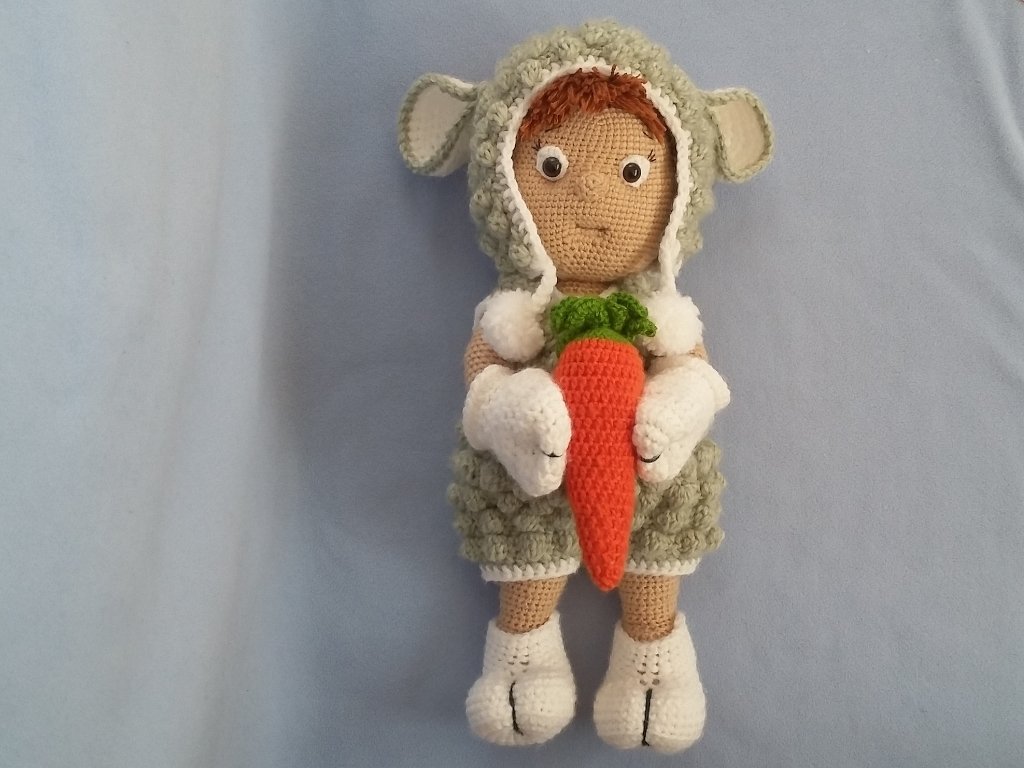 Häkelanleitung Puppenkleidung, Leopold Lämmchen