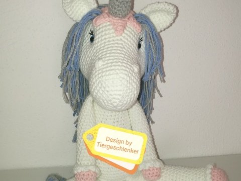 Häkelanleitung Einhorn „Amalie“ Schlenkertier