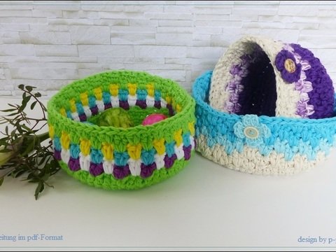 "Korbi" hübsches Häkelkörbchen / Utensilo