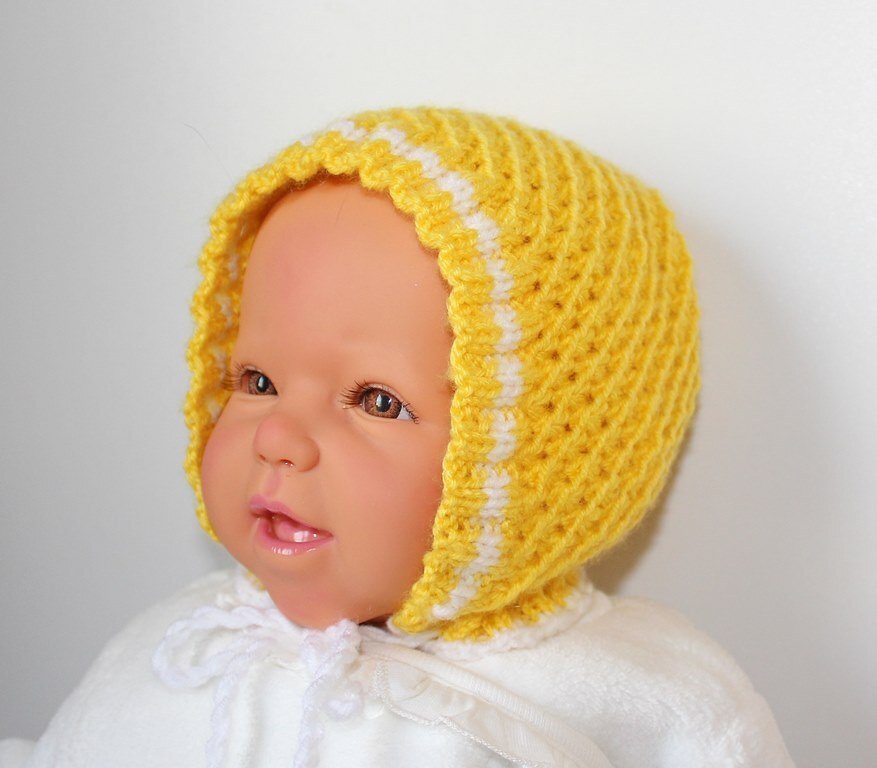 Strickanleitung Babymütze, Baby-Häubchen, unisex, ca.. 0 - 5 Monate