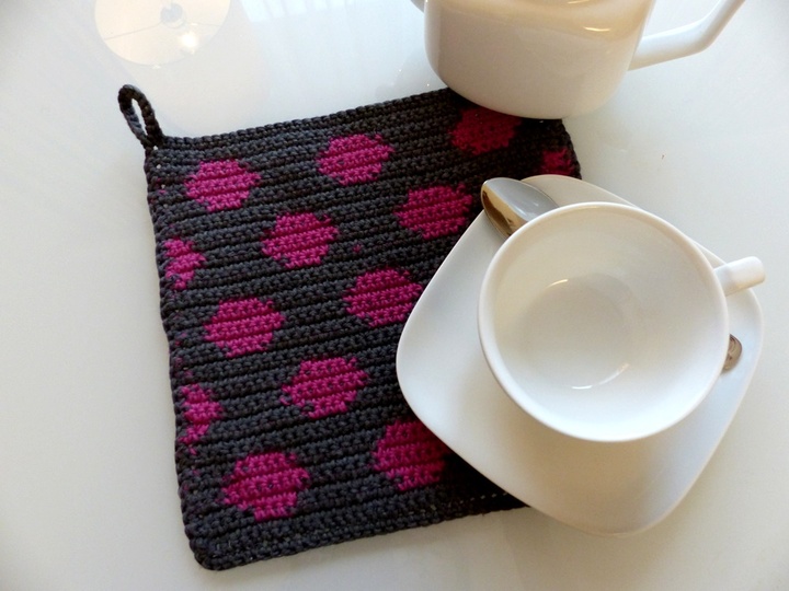 Anleitung, Topflappen mit Punkten, E-Book