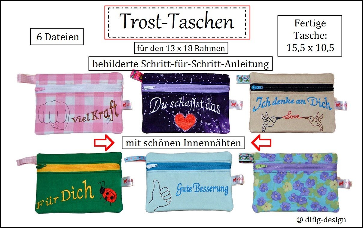 Ith Stickdatei Trosttasche für den 13x18 Rahmen