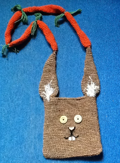 lustige Hasen Ostern Tasche mit Karottenhenkel Ostern-2017