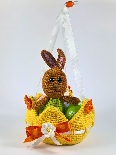Häkelanleitung für Hasen-Eierwärmer, auch als Hängedeko geeignet