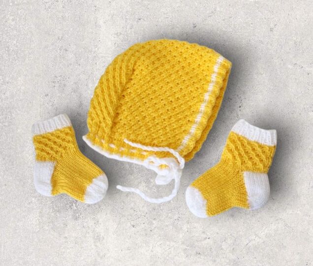 Strickanleitung Baby-Set, Söckchen, Baby-Mütze, 0-5 Monate   #140