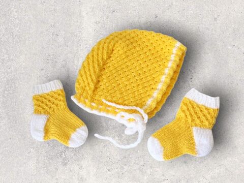 Strickanleitung Baby-Set, Söckchen, Baby-Mütze, 0-5 Monate   #140