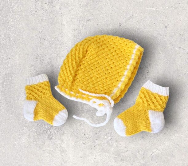 Strickanleitung Baby-Set, Söckchen, Baby-Mütze, 0-5 Monate   #140