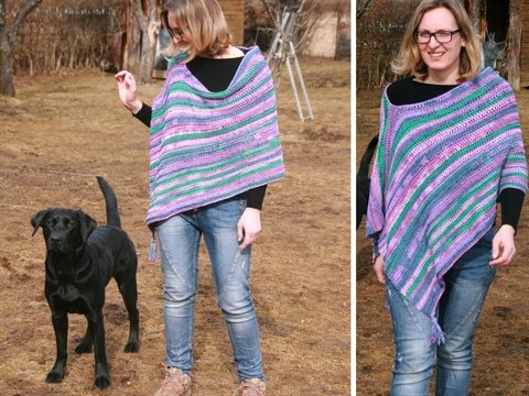 Poncho Malmö häkeln