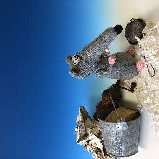 Crochet pattern for a sewer rat amigurumi crochet animal