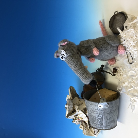 Crochet pattern for a sewer rat amigurumi crochet animal