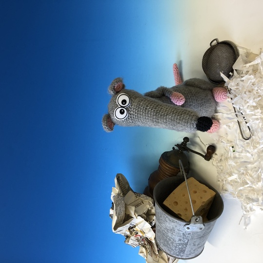Crochet pattern for a sewer rat amigurumi crochet animal