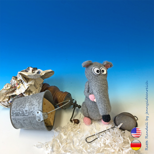 Crochet Pattern rat randall, amigurumi rodent by jennysideenreich