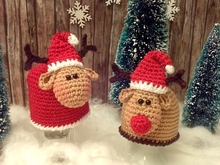 Eierwärmer Elch und Schaf - 2 in1 Weihnachtsedition