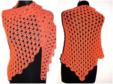 Häkelanleitung Dreieckstuch Avarinola Lochmuster