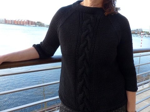 Strickanleitung: Cashsilk-Pulli mit Zopfmuster, (schnell, einfach) Gr. 36 - 42