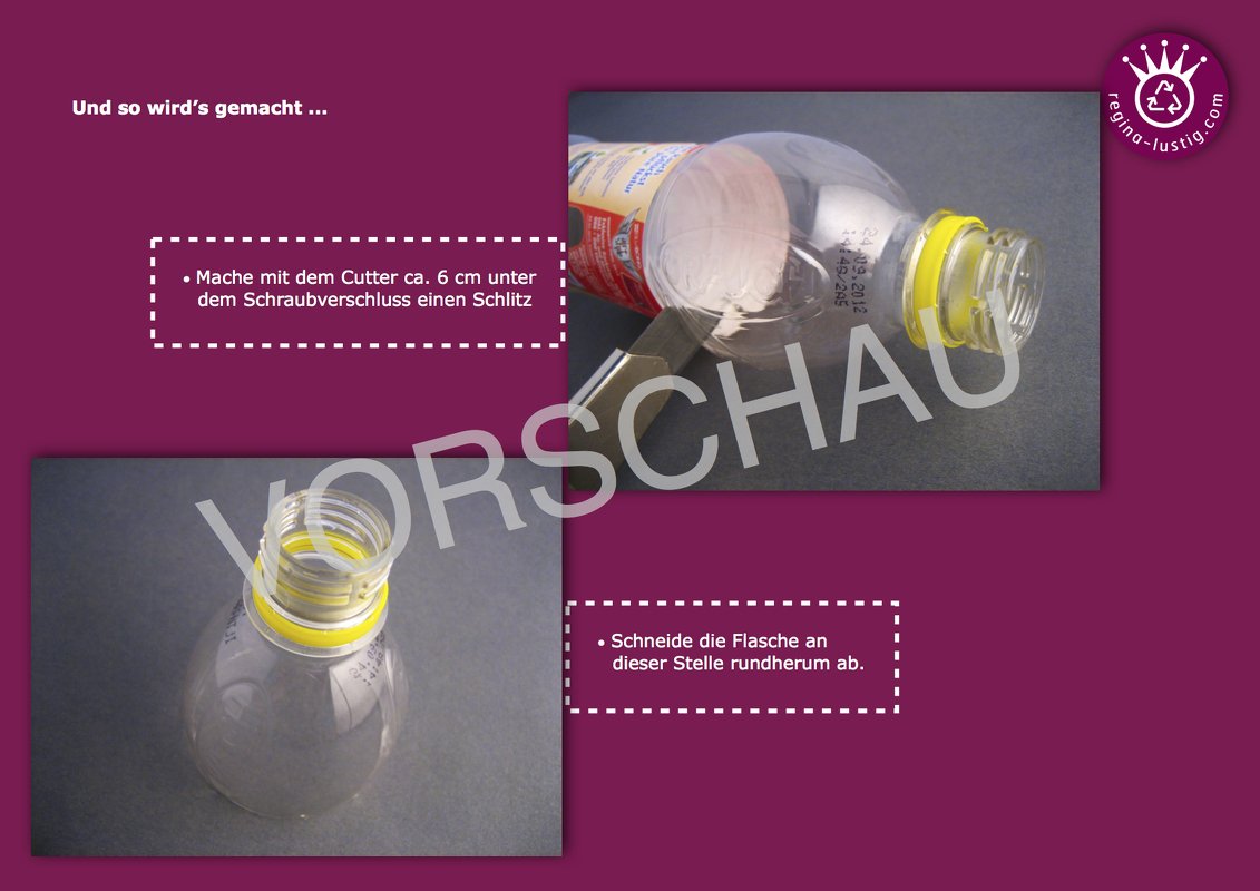 PET-Flaschen-Hüpfspinnen, Upcycling - Bild 2