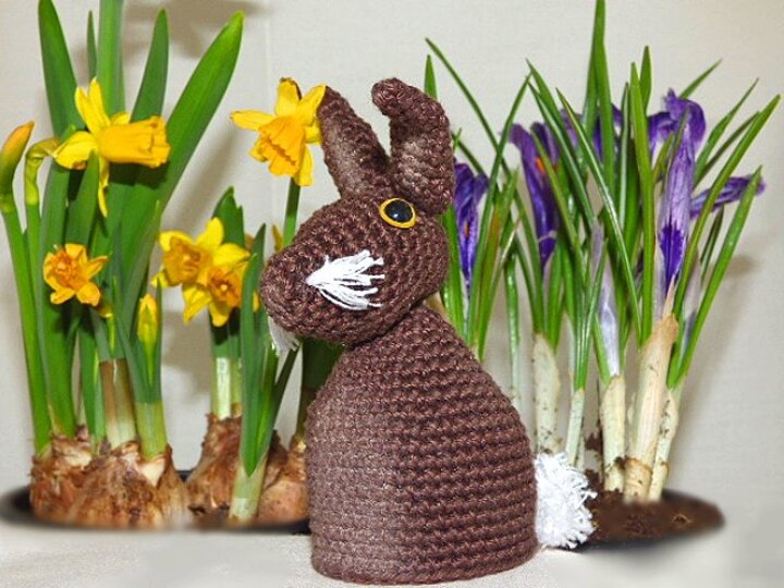 Häkelanleitung - Eierwärmer Hase - einfach
