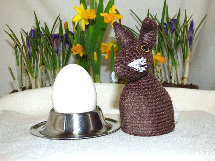 Häkelanleitung - Eierwärmer Hase - einfach