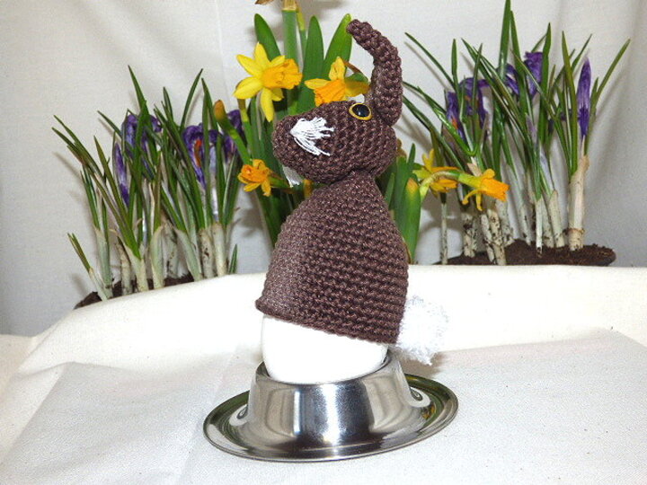 Häkelanleitung - Eierwärmer Hase - einfach