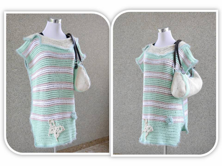 Set zum Häkeln - Pulli und Tasche