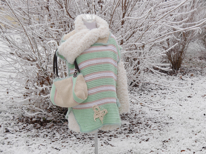 Set zum Häkeln - Pulli und Tasche