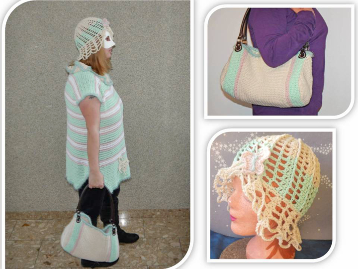 Set zum Häkeln - Pulli und Tasche