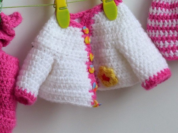 Dress, Skirt and Shorts for little dolls, 11-13 inch doll, crochet pattern,