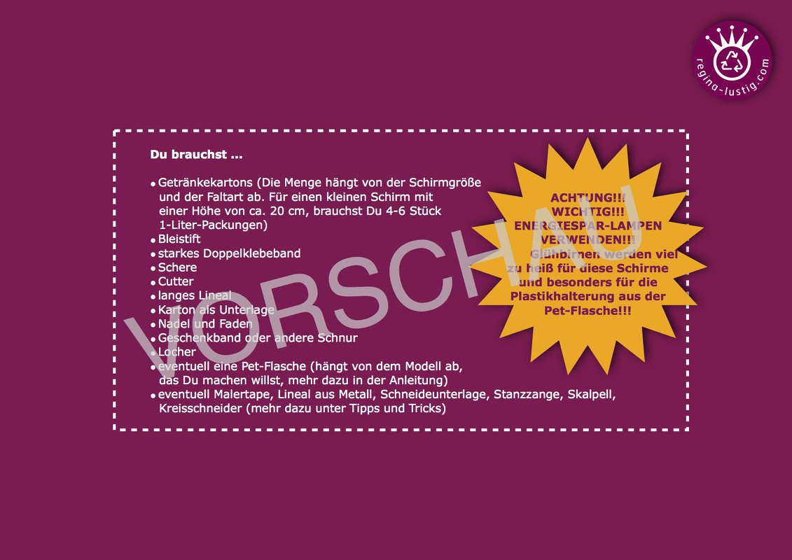 Lampenschirme aus Getränkekartons, Upcycling - Bild 3