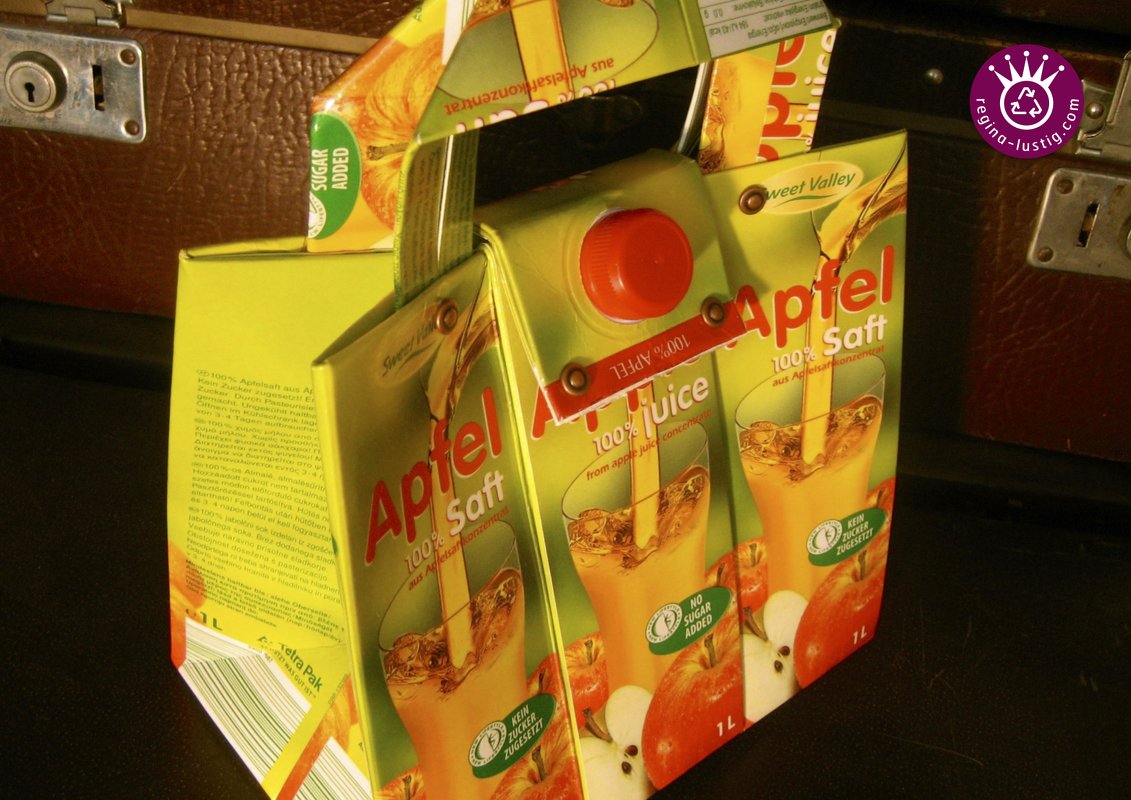 Taschen aus Getränkekartons, Upcycling