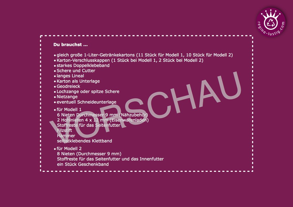 Taschen aus Getränkekartons, Upcycling - Bild 4