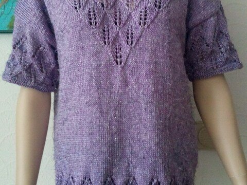 Strickanleitung Sommer Pulli  “ El Canesú “ Größe :  34 / 36 ( 38 / 40 )  44 / 46
