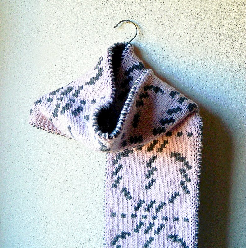 Gestrickter Schal in Doubleface-Technik "Turnery"