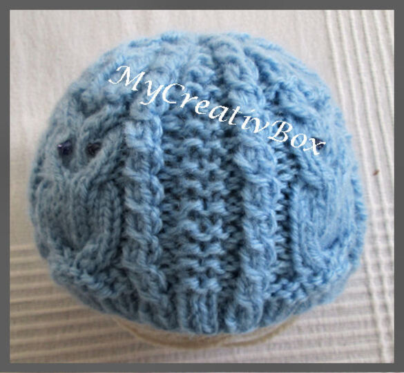 Babymütze "Eulenflug" Ku 35-40, gestrickt