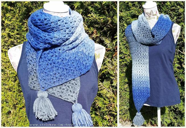 Crochet Pattern for a scarf with tassles | *Boston*