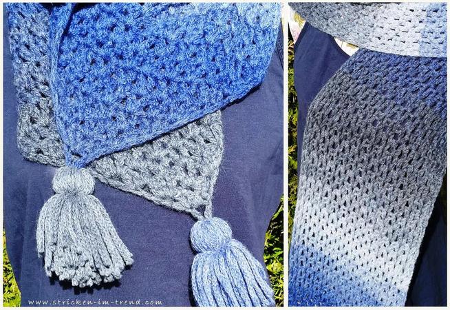 Crochet Pattern for a scarf with tassles | *Boston*