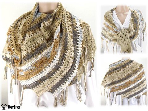 Häkelanleitung Drachenschwanzschal